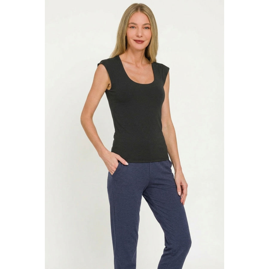 Zenana Double Layered Sleeveless Top Apparel and Accessories