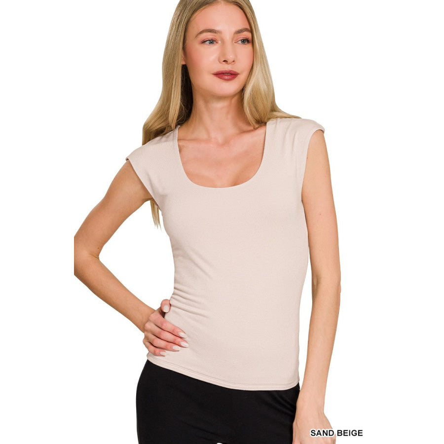 Zenana Double Layered Sleeveless Top Apparel and Accessories