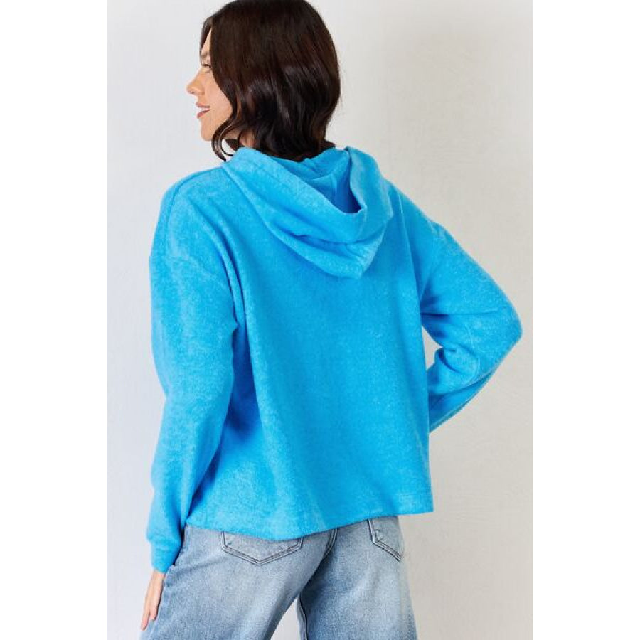 Zenana Full Size Long Sleeve Cozy Hoodie Apparel and Accessories