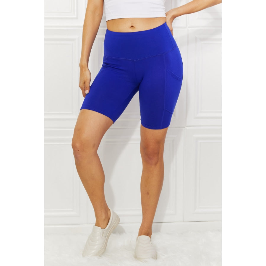 Zenana Full Size Never Let You Go Brushed Biker Shorts Royal Blue / S Bike Shorts