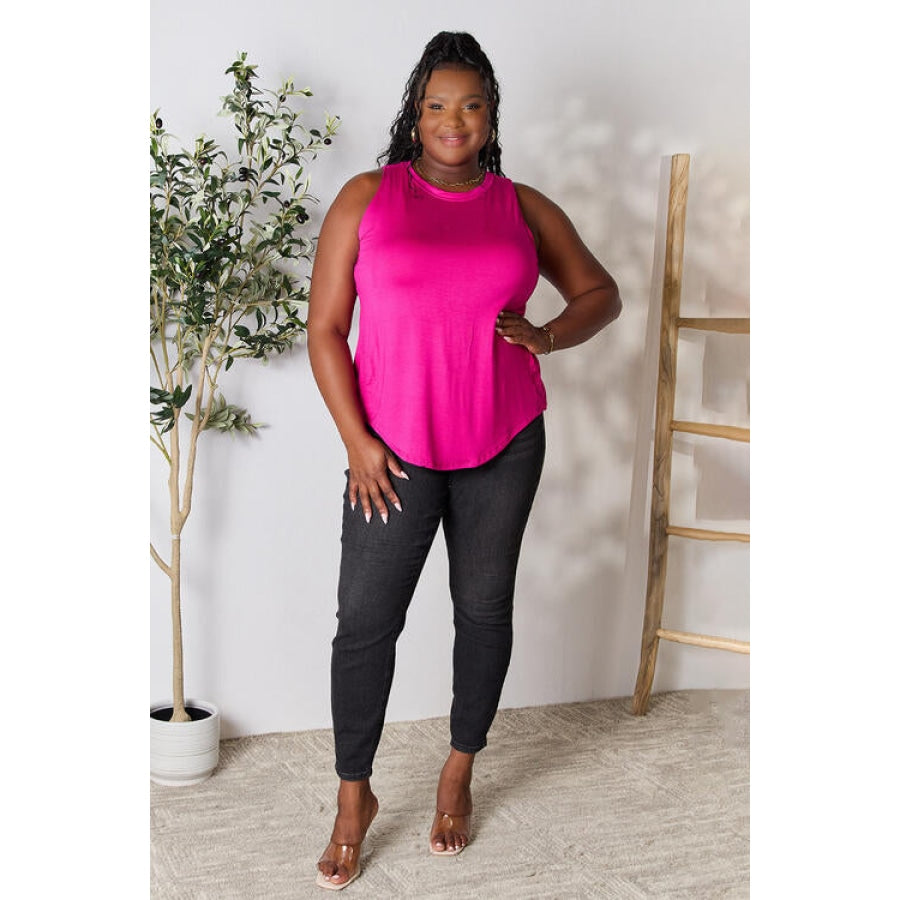 Zenana Full Size Round Neck Tank Apparel and Accessories