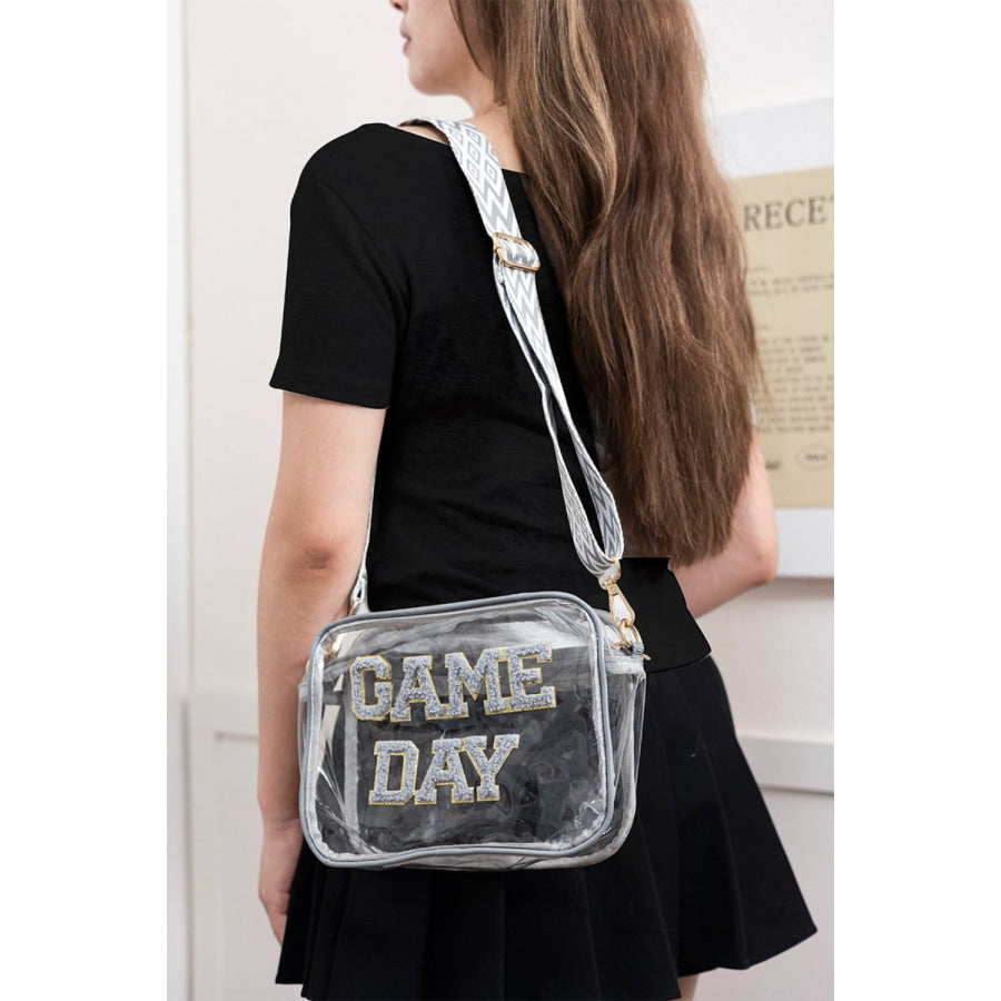 Zenana GAME DAY Stadium Approved Transparent Crossbody Bag Apparel and Accessories