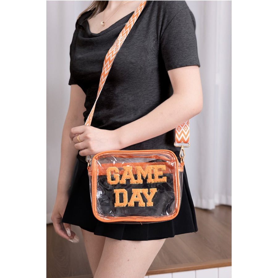 Zenana GAME DAY Stadium Approved Transparent Crossbody Bag Apparel and Accessories