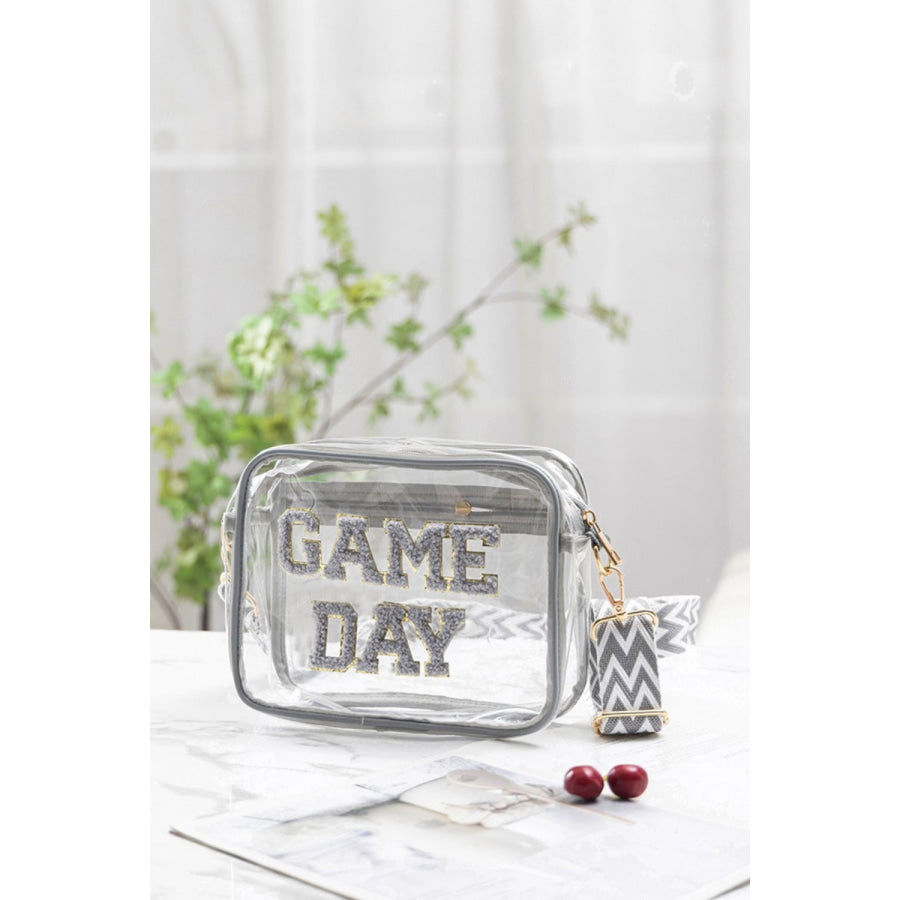 Zenana GAME DAY Stadium Approved Transparent Crossbody Bag Apparel and Accessories