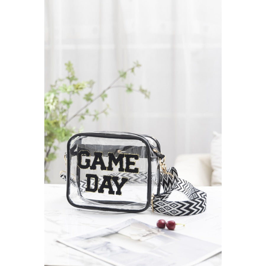 Zenana GAME DAY Stadium Approved Transparent Crossbody Bag Apparel and Accessories