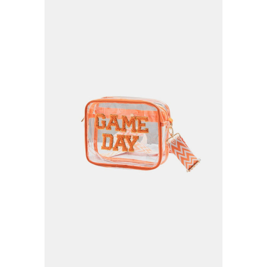 Zenana GAME DAY Stadium Approved Transparent Crossbody Bag Orange / One Size Apparel and Accessories