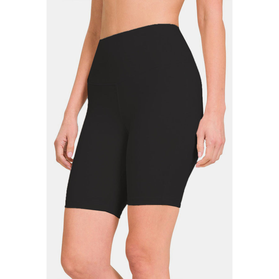 Zenana High Waist Active Shorts Apparel and Accessories