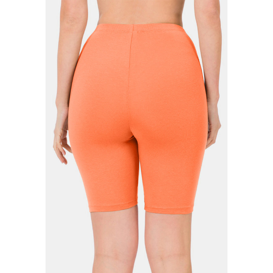 Zenana High Waist Bermuda Shorts Deep Coral / S Apparel and Accessories