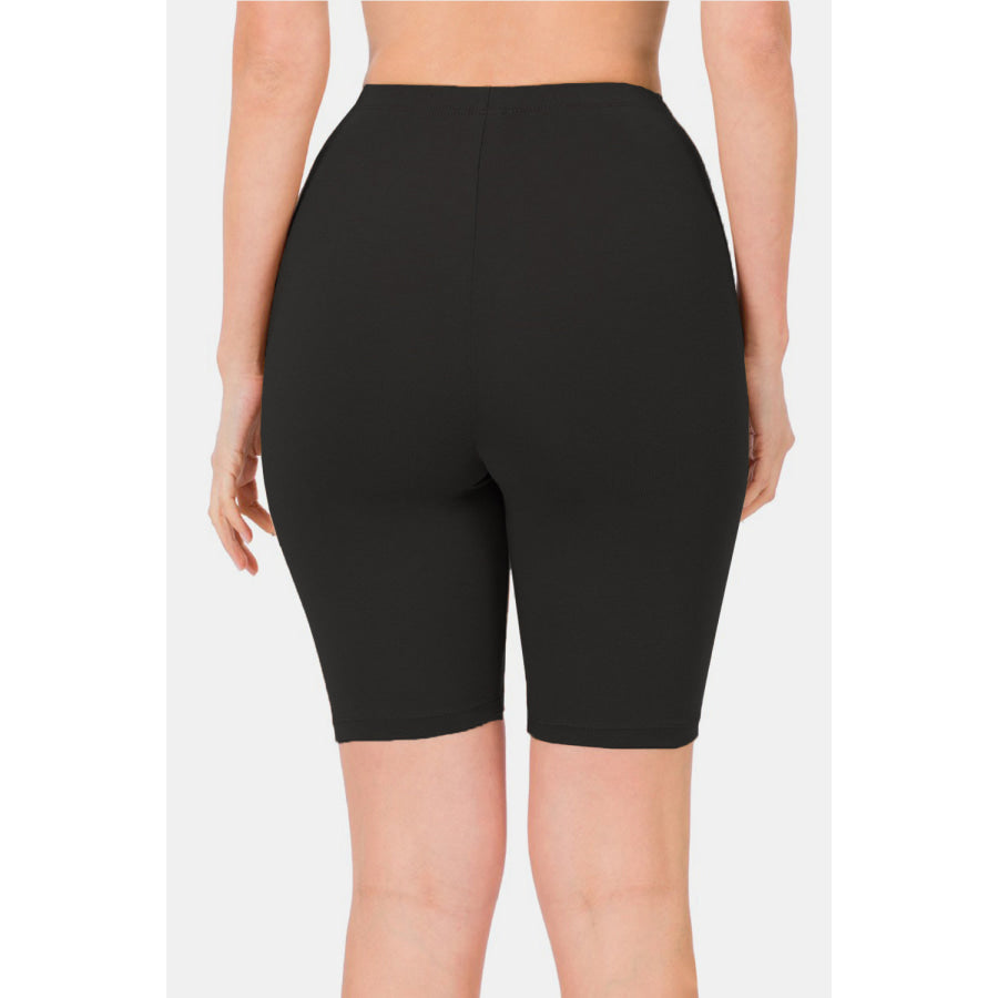 Zenana High Waist Biker Shorts Apparel and Accessories