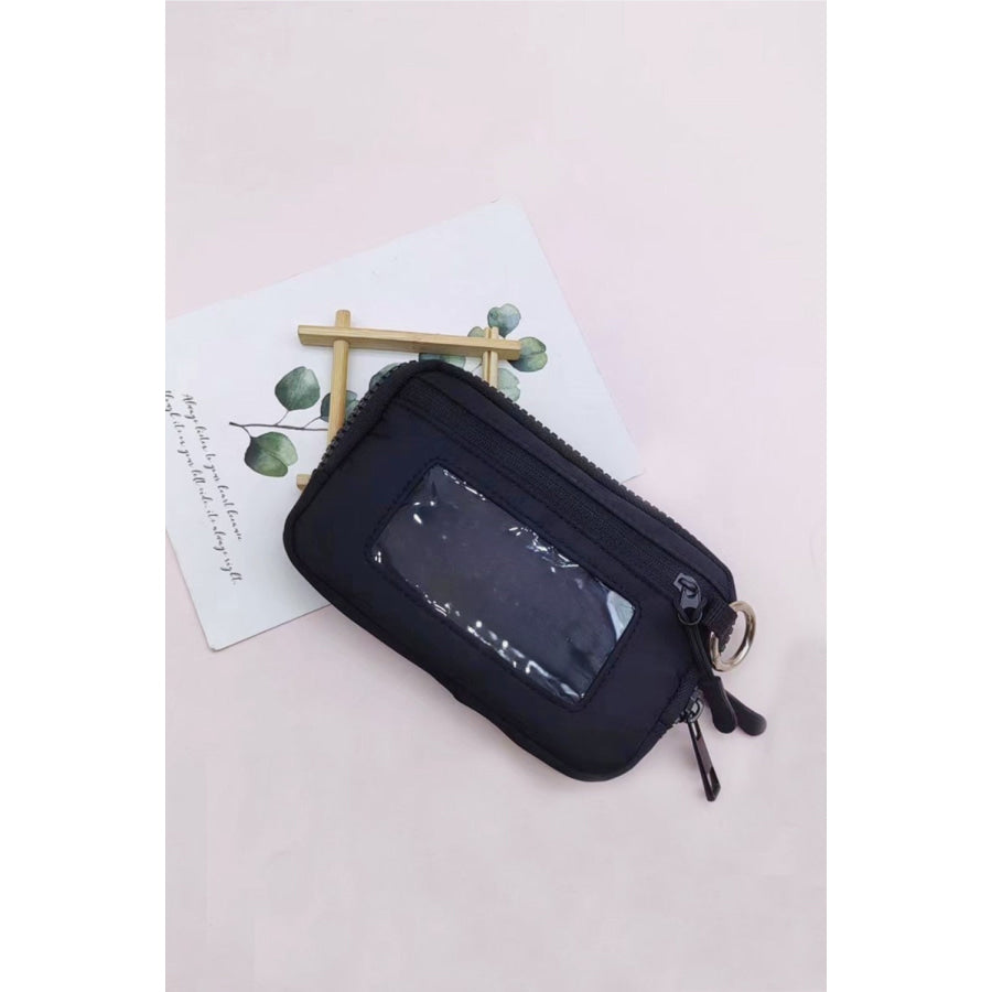 Zenana Keychain Pouch ID Card Wallet Black / One Size Apparel and Accessories