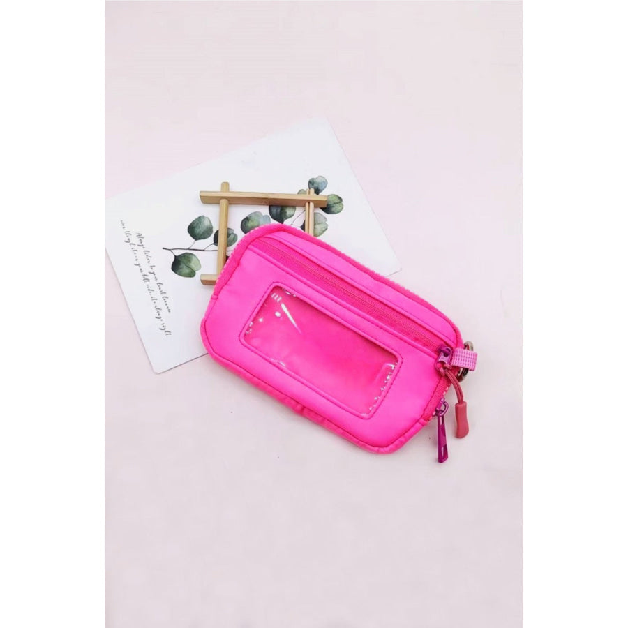 Zenana Keychain Pouch ID Card Wallet Hot Pink / One Size Apparel and Accessories