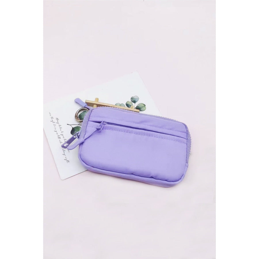 Zenana Keychain Pouch ID Card Wallet Lavender / One Size Apparel and Accessories