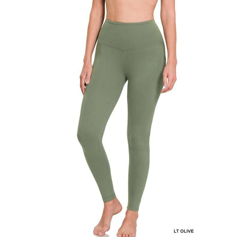 Zenana Outfitters, Pants & Jumpsuits, New 3x Large Wpockets Khak Plus  Size Premium Cotton Waistband Leggings