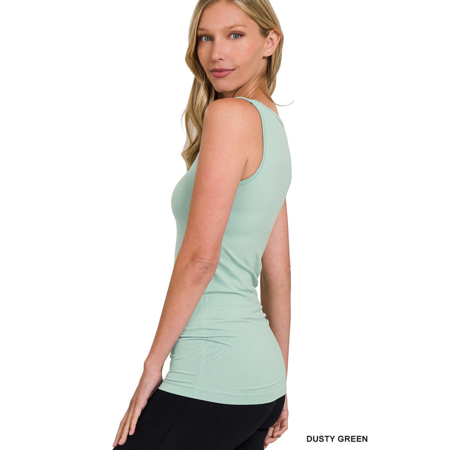 Zenana Scoop Neck Seamless Tank Top Apparel and Accessories