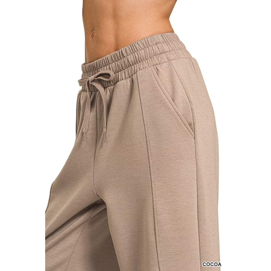 Zenana Scuba 3/4 Sleeve Pullover & Pants Set Apparel and Accessories