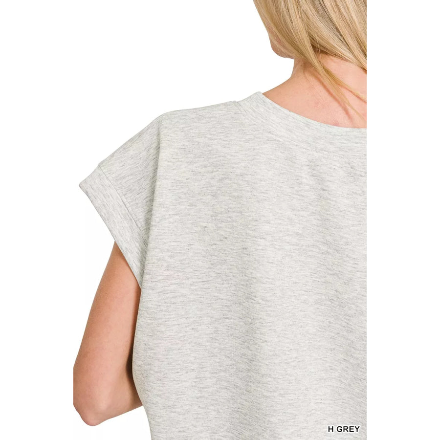 Zenana Scuba Short Sleeve Sweatshirts Apparel and Accessories