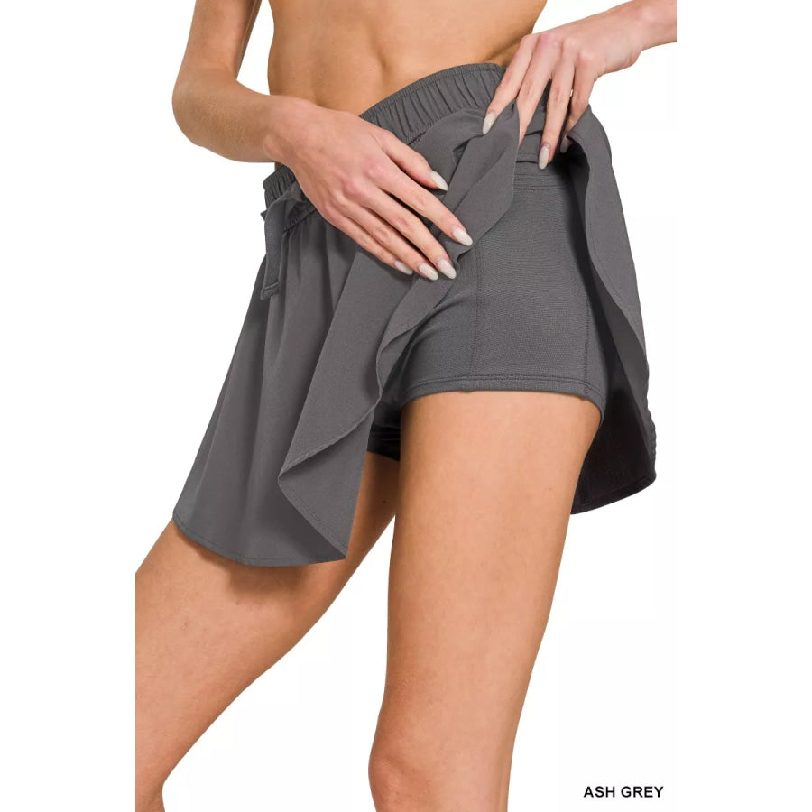 Zenana Soft Woven Active Skorts Apparel and Accessories