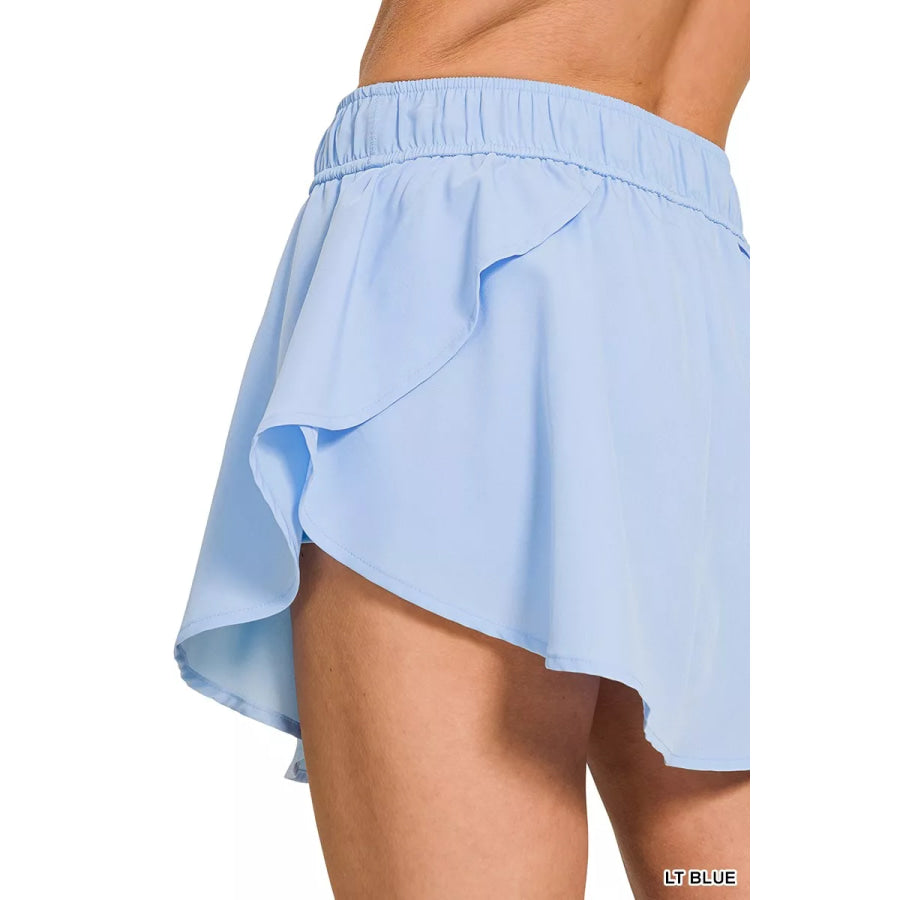 Zenana Soft Woven Active Skorts with Pockets Apparel and Accessories