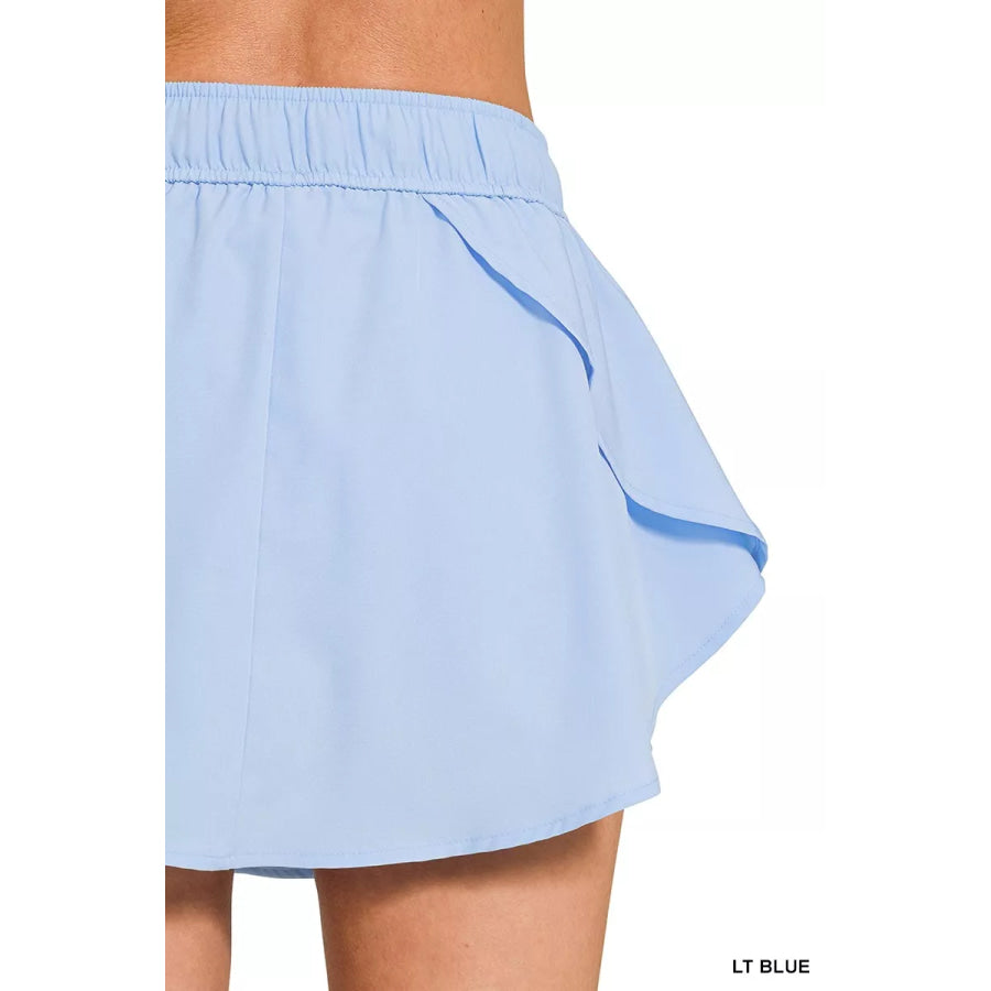 Zenana Soft Woven Active Skorts with Pockets Apparel and Accessories