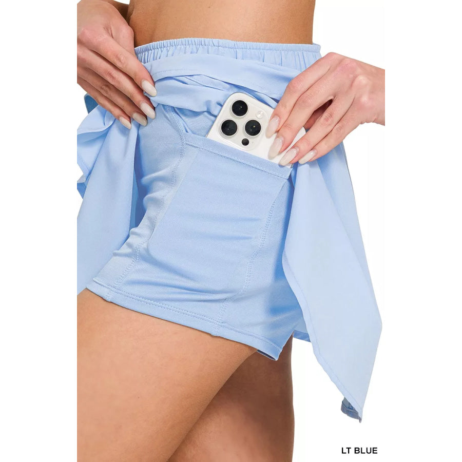 Zenana Soft Woven Active Skorts with Pockets Apparel and Accessories