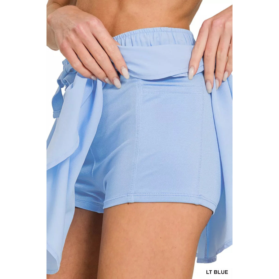 Zenana Soft Woven Active Skorts with Pockets Apparel and Accessories