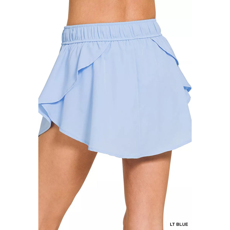 Zenana Soft Woven Active Skorts with Pockets Apparel and Accessories