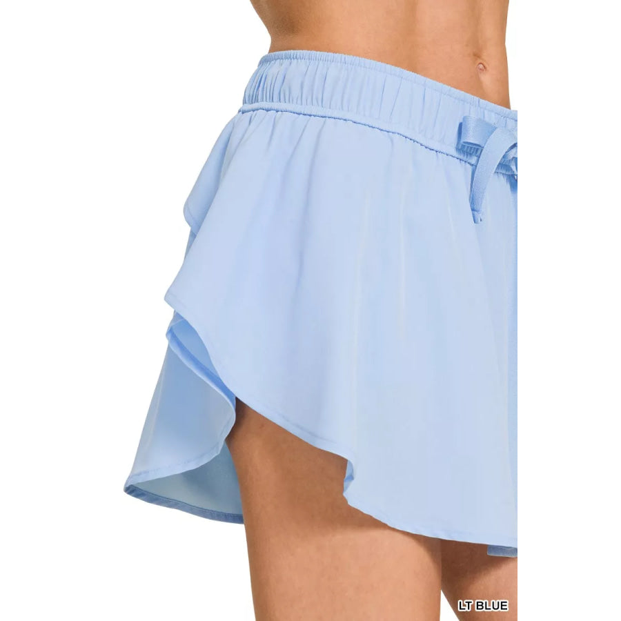Zenana Soft Woven Active Skorts with Pockets Apparel and Accessories