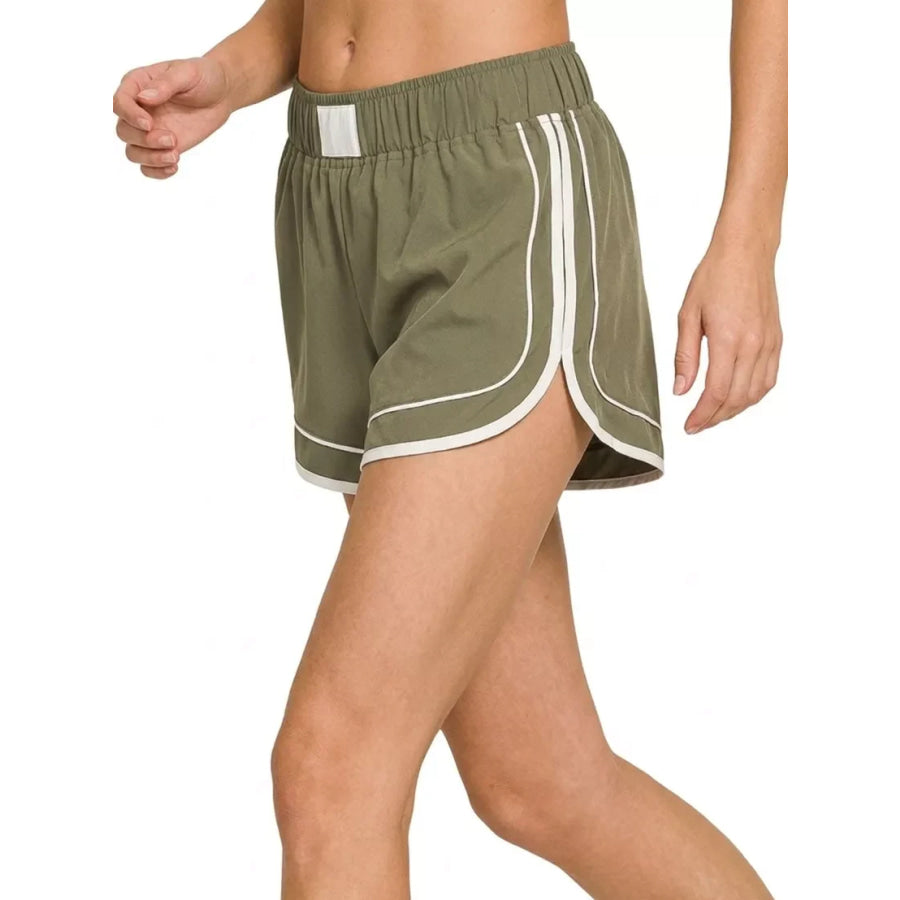 Zenana Soft Woven Lined Dolphin Shorts Apparel and Accessories