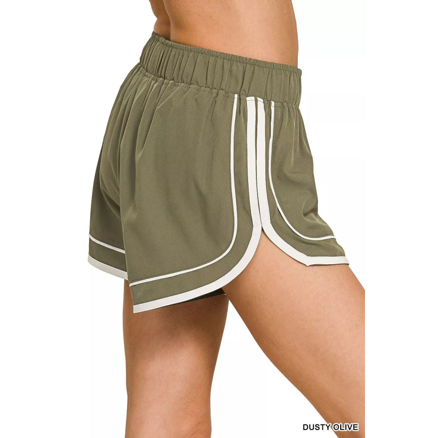 Zenana Soft Woven Lined Dolphin Shorts Apparel and Accessories
