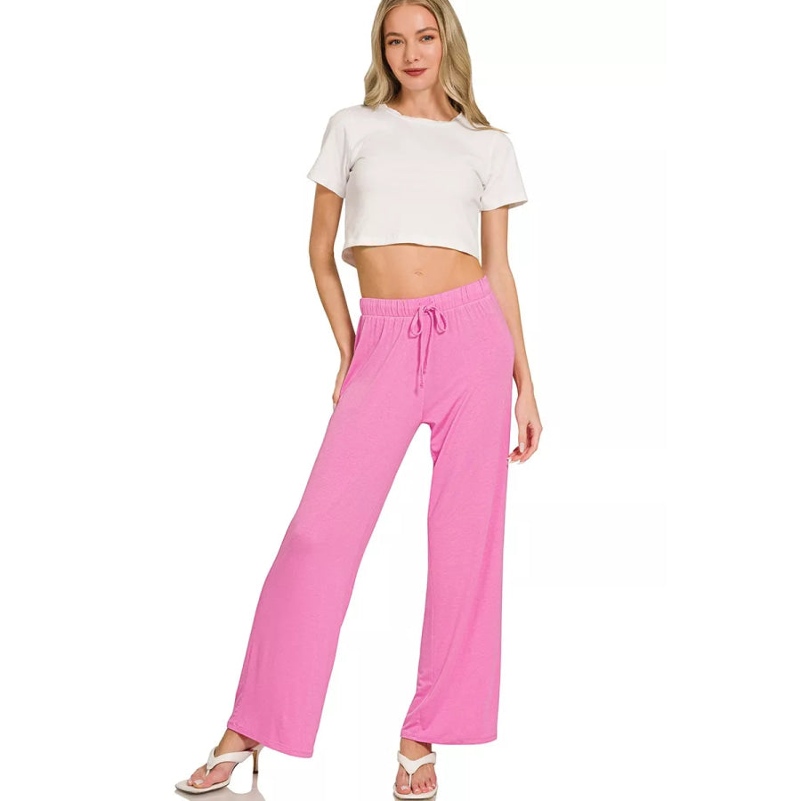 Zenana V-neck Oversized Top & Pants Set Apparel and Accessories