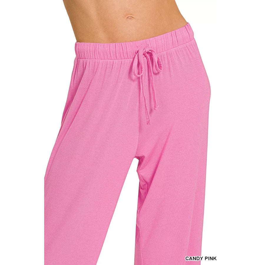 Zenana V-neck Oversized Top & Pants Set Apparel and Accessories