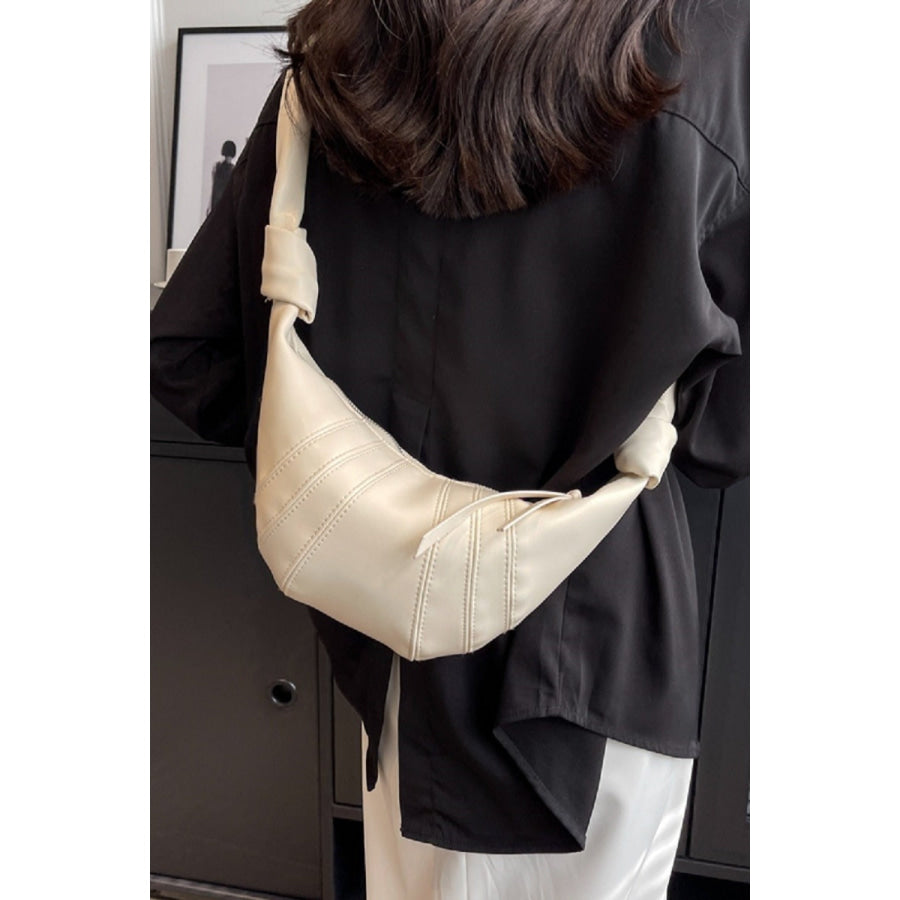 Zenana Vegan Leather Croissant Crossbody Bag Apparel and Accessories