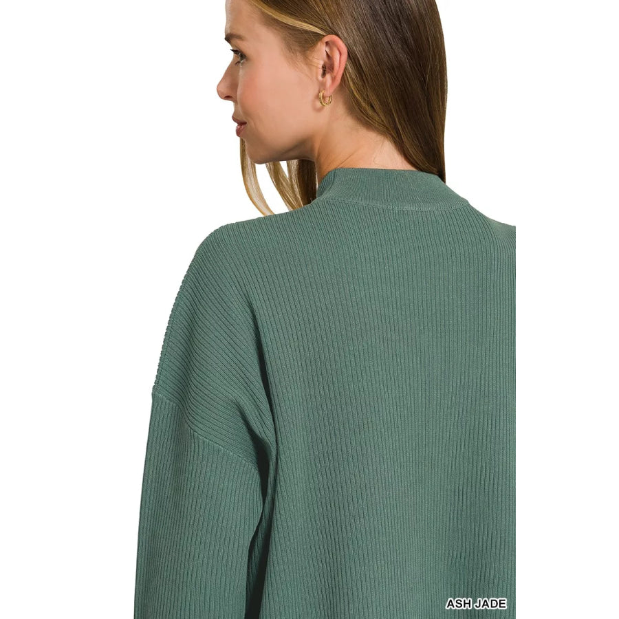 Zenana Viscose Sweater Top & Pants Set Apparel and Accessories