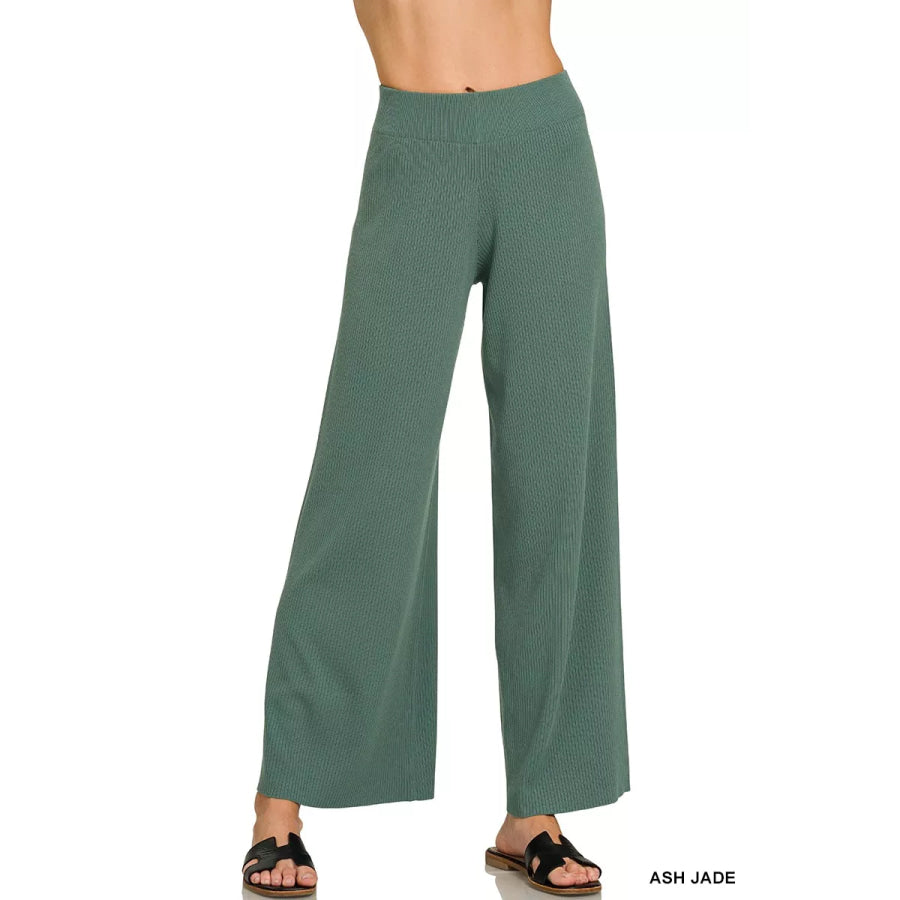 Zenana Viscose Sweater Top & Pants Set Apparel and Accessories