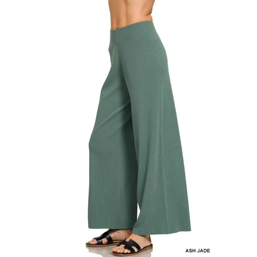Zenana Viscose Sweater Top & Pants Set Apparel and Accessories