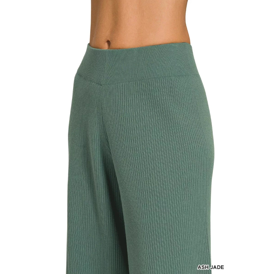 Zenana Viscose Sweater Top & Pants Set Apparel and Accessories