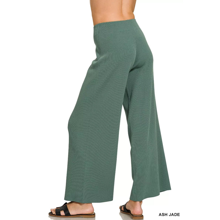 Zenana Viscose Sweater Top & Pants Set Apparel and Accessories