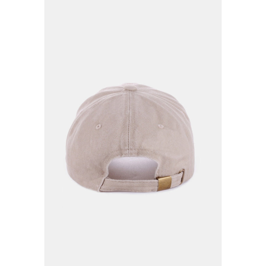 Zenana Washed Embroidered City Baseball Cap Apparel and Accessories