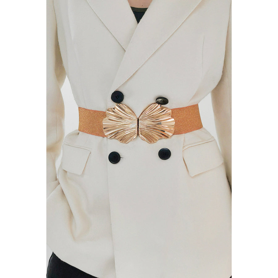 Zinc Alloy Buckle Elastic Belt Pumpkin / One Size