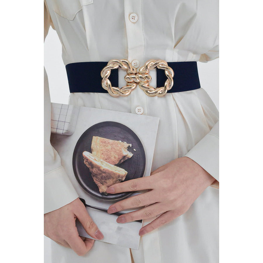 Zinc Alloy Buckle Elastic Belt