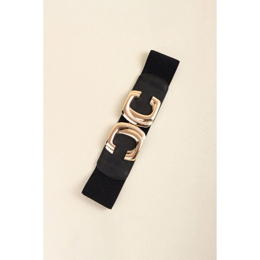 Zinc Alloy Buckle Elastic Wide Belt