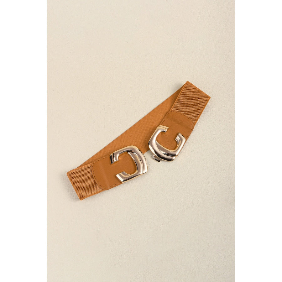 Zinc Alloy Buckle Elastic Wide Belt