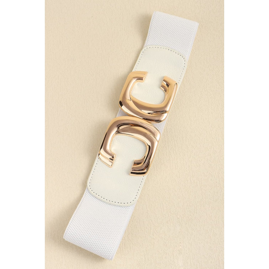 Zinc Alloy Buckle Elastic Wide Belt