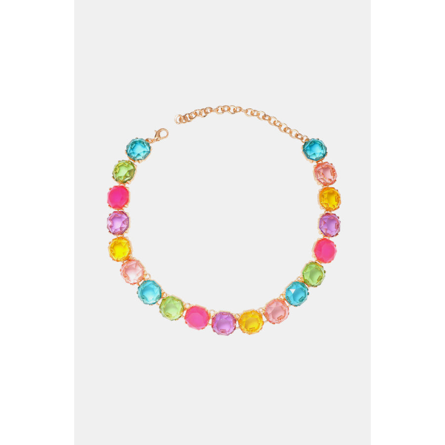 Zinc Alloy Resin Necklace Multicolor / One Size