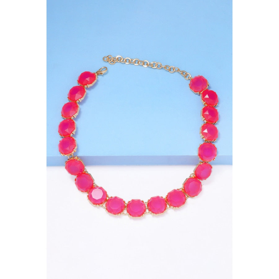 Zinc Alloy Resin Necklace