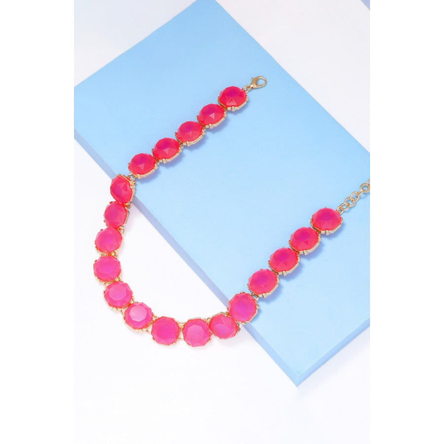 Zinc Alloy Resin Necklace