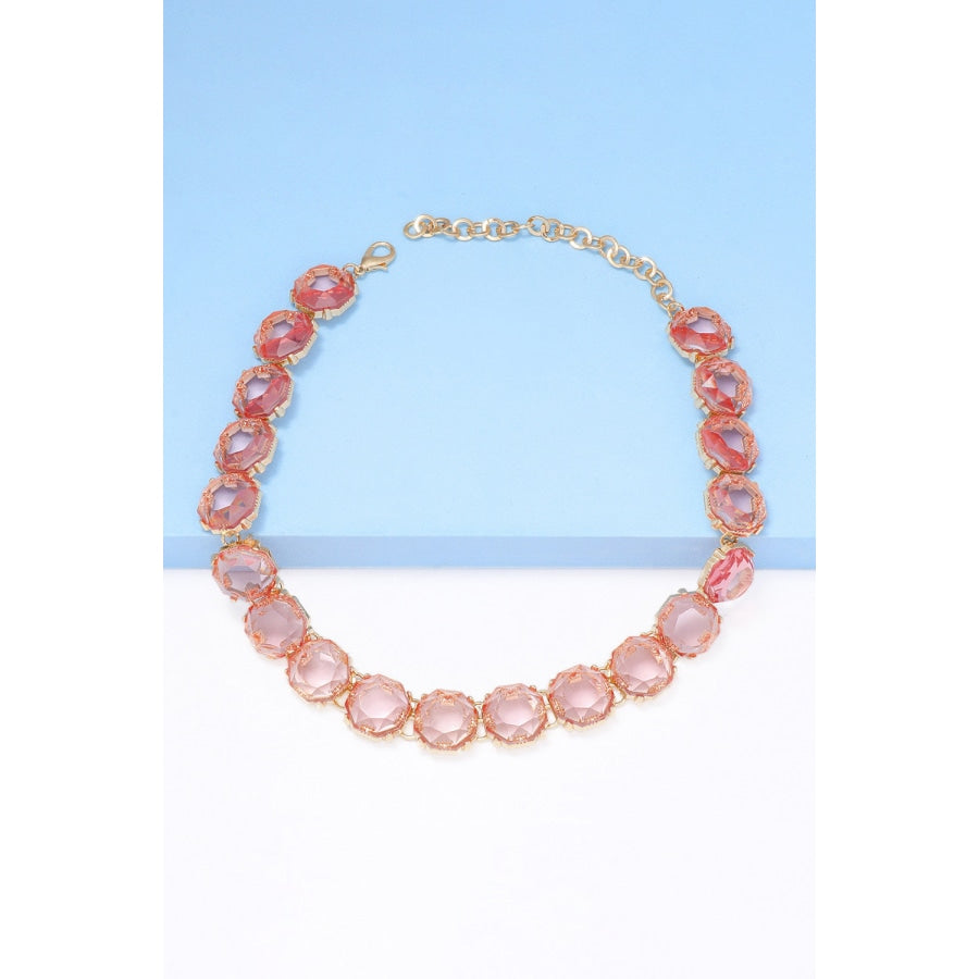 Zinc Alloy Resin Necklace