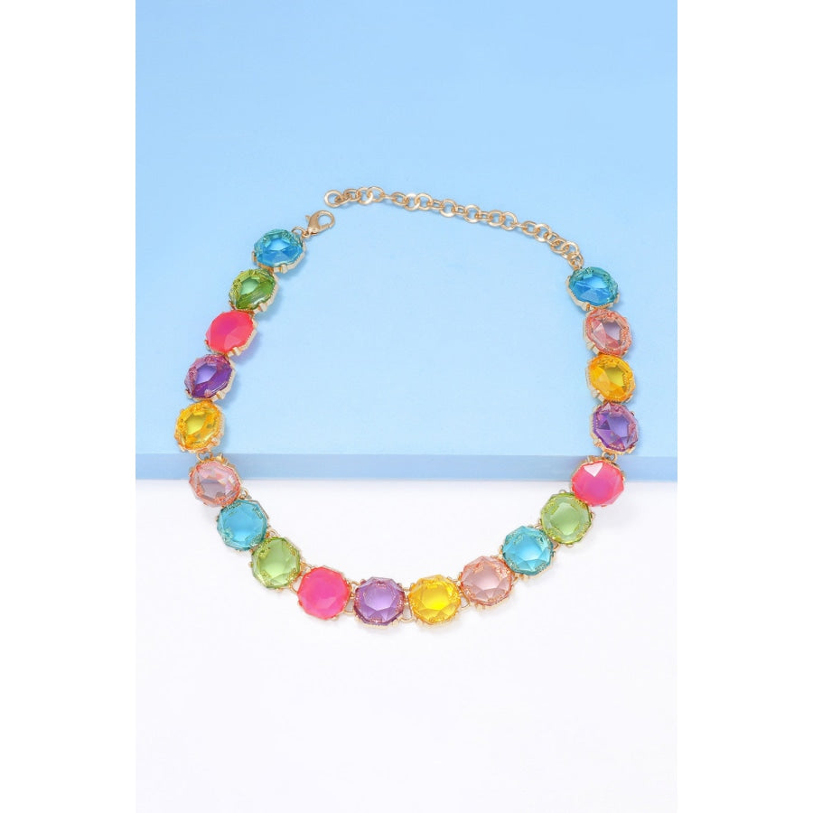 Zinc Alloy Resin Necklace