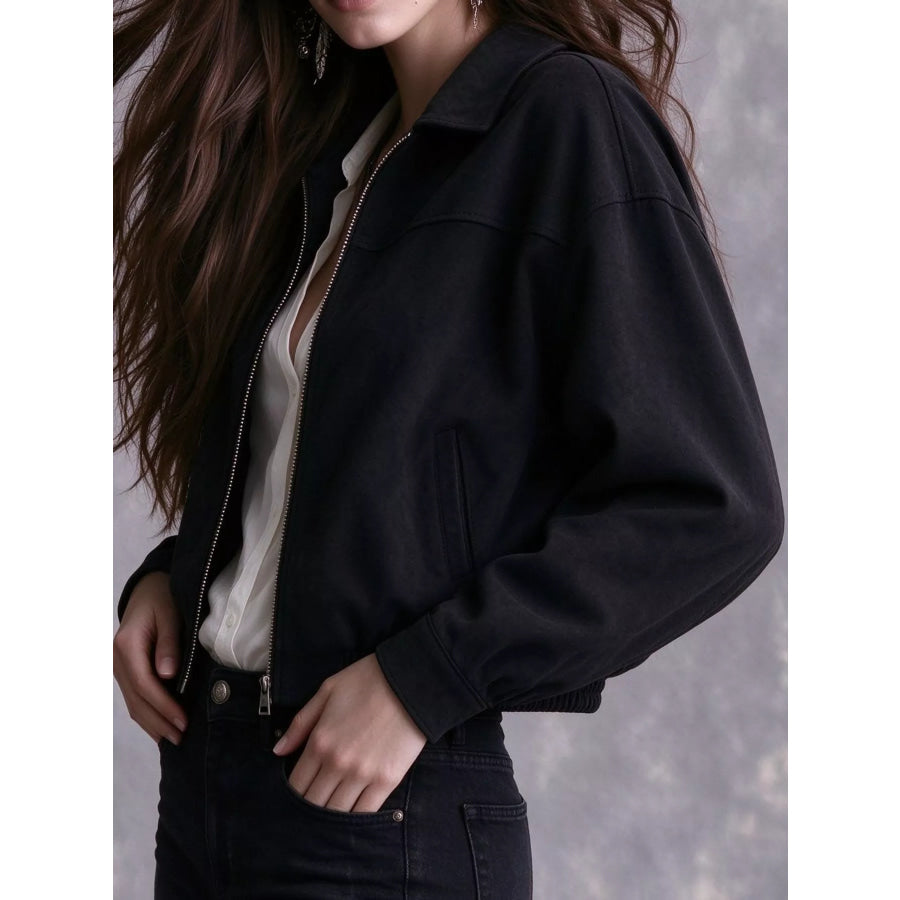 Zip-Up Bomber Jacket Apparel and Accessories
