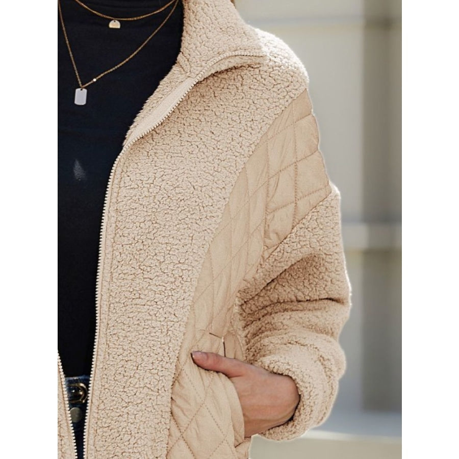 Zip-Up Collared Neck Jacket